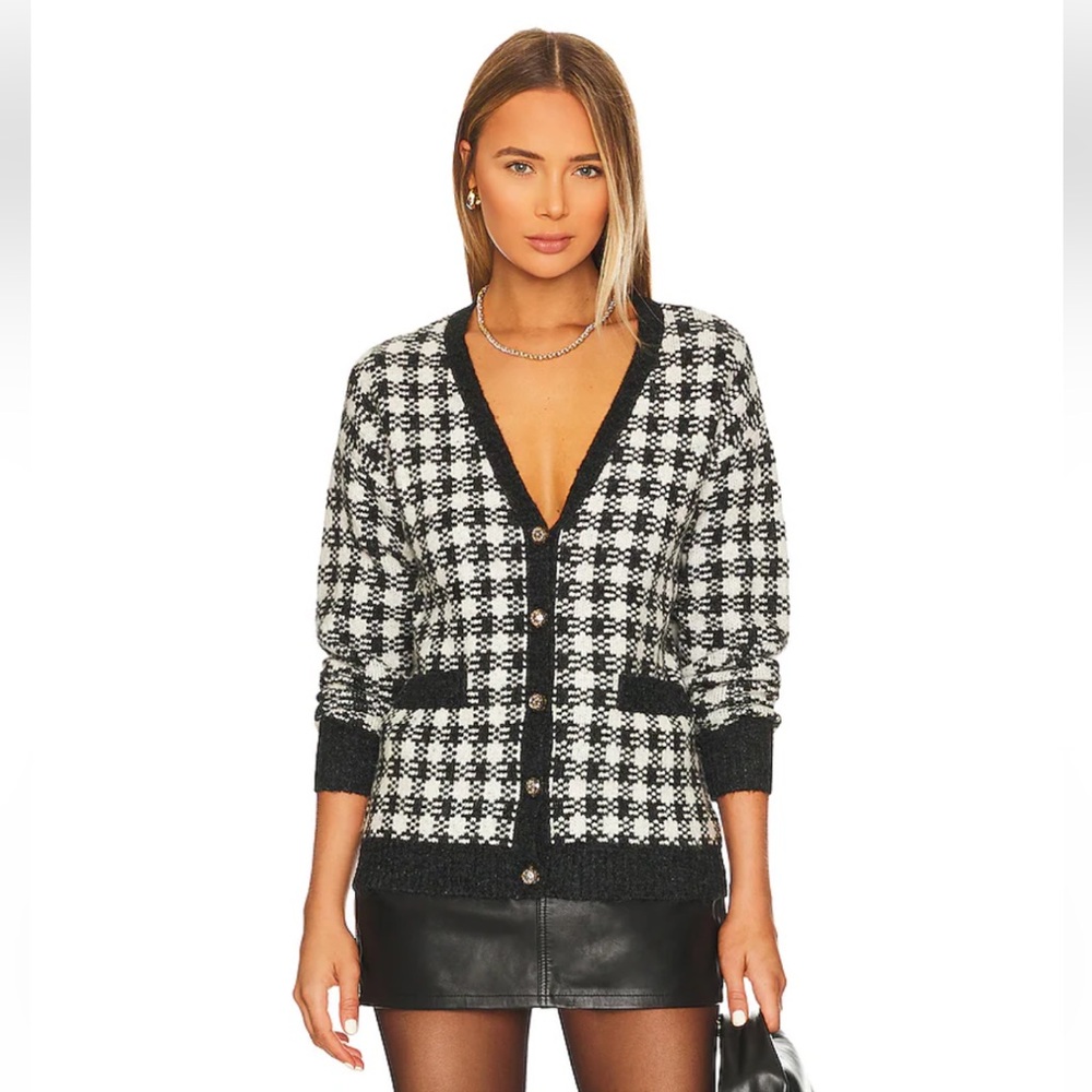 Heartloom Houndstooth Cardigan